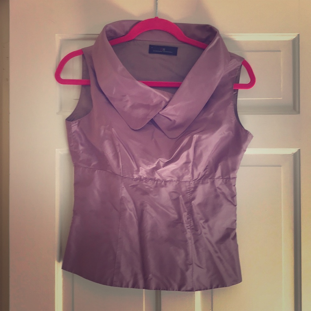 Carolina Herrera Lilac Silk Top- Size 4